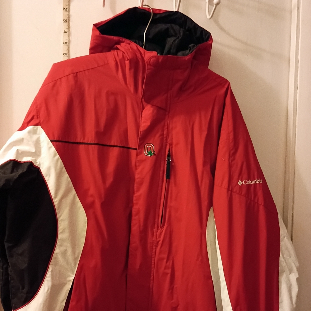 Columbia Ohio State Women's Red and White Jacket